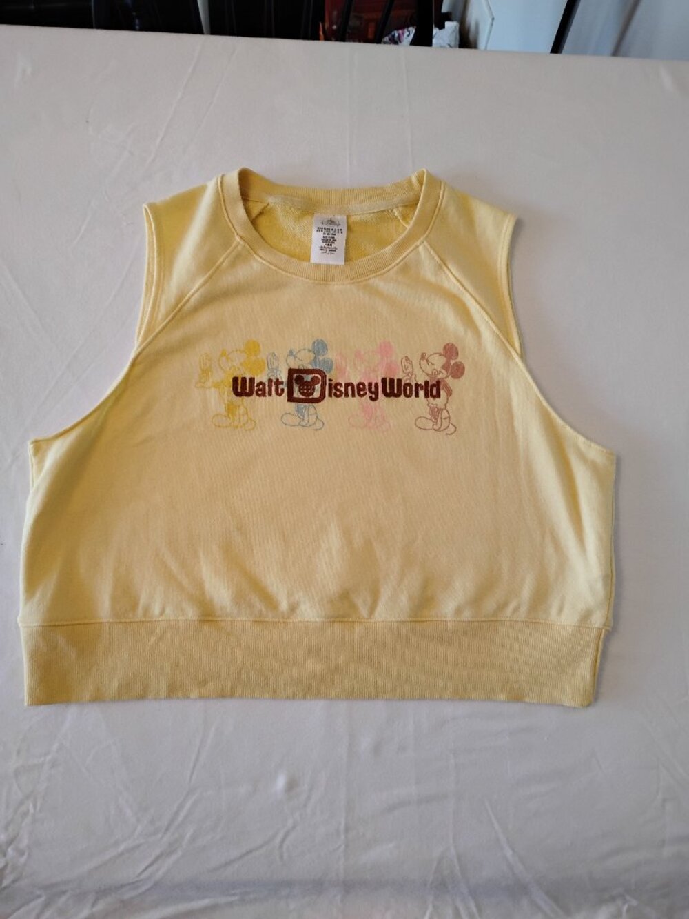 Official Disney Parks Walt Disney World Pastel Mickey Cropped Vest Sweatshirt